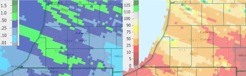 Precipitation totals